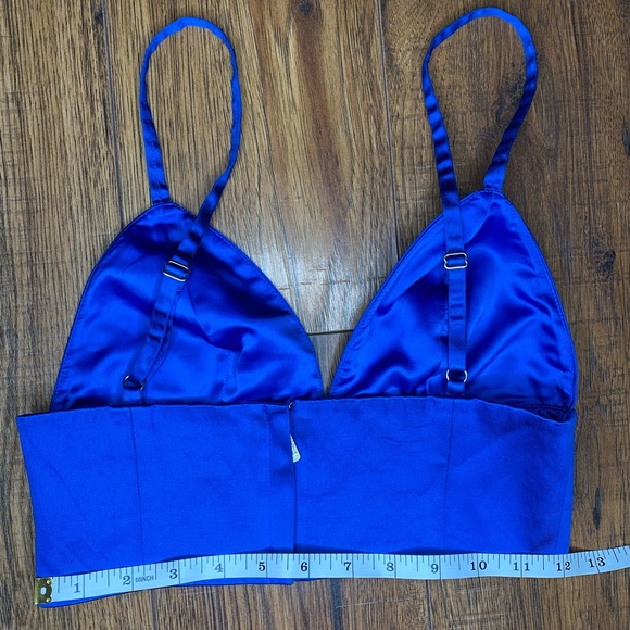 Glamour Guess By Marciano Edda Bralette Crop Top Blue Size 0 - Picture 3 of 3